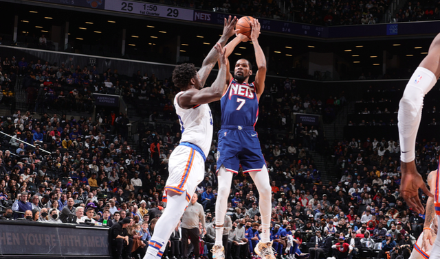 杜兰特关键罚球准绝杀篮网客场险胜热火